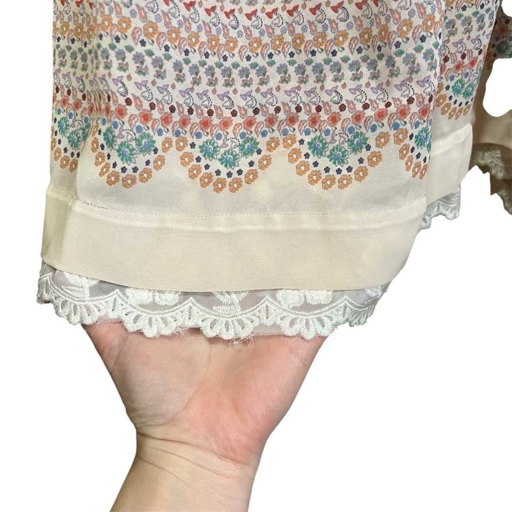 Anthropologie Maeve Violetta Sheer Floral Sleeveless Summer Dress - Picture 7 of 16